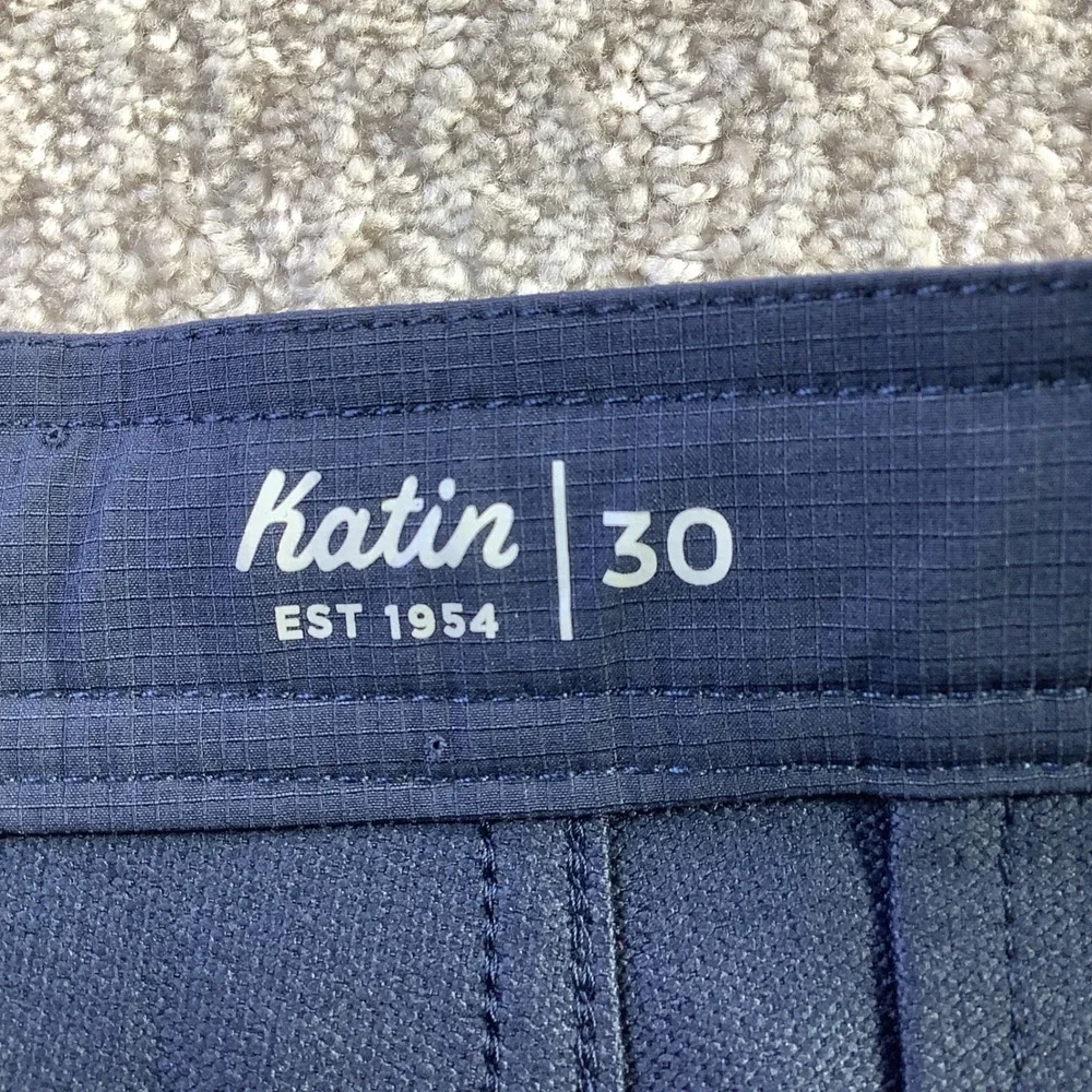 Katin Wonderer Hybrid Trunk Indigo Blue Ripstop Shorts Mens Size 30 NWT‎